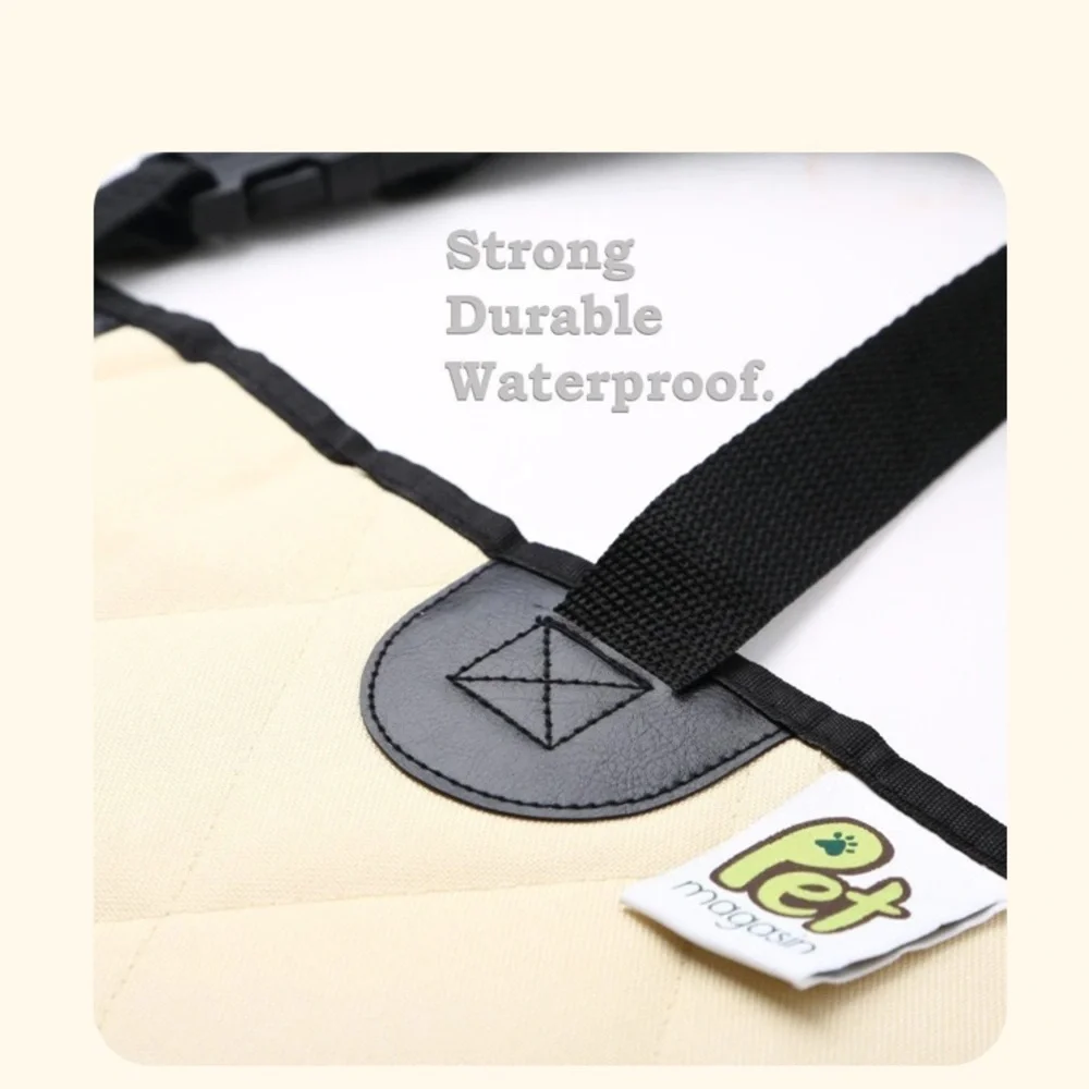 Pet Magasin Durable Quilted Pet Back Seat Cover Waterproof and Scratch Proof